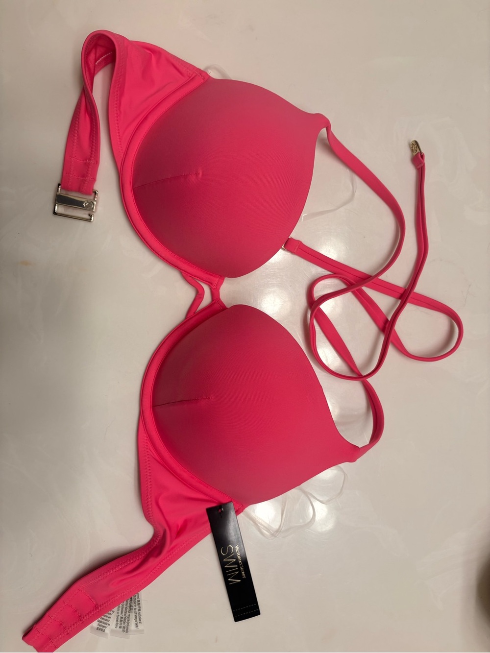 Victoria's Secret Neon Pink Padded Bikini Top